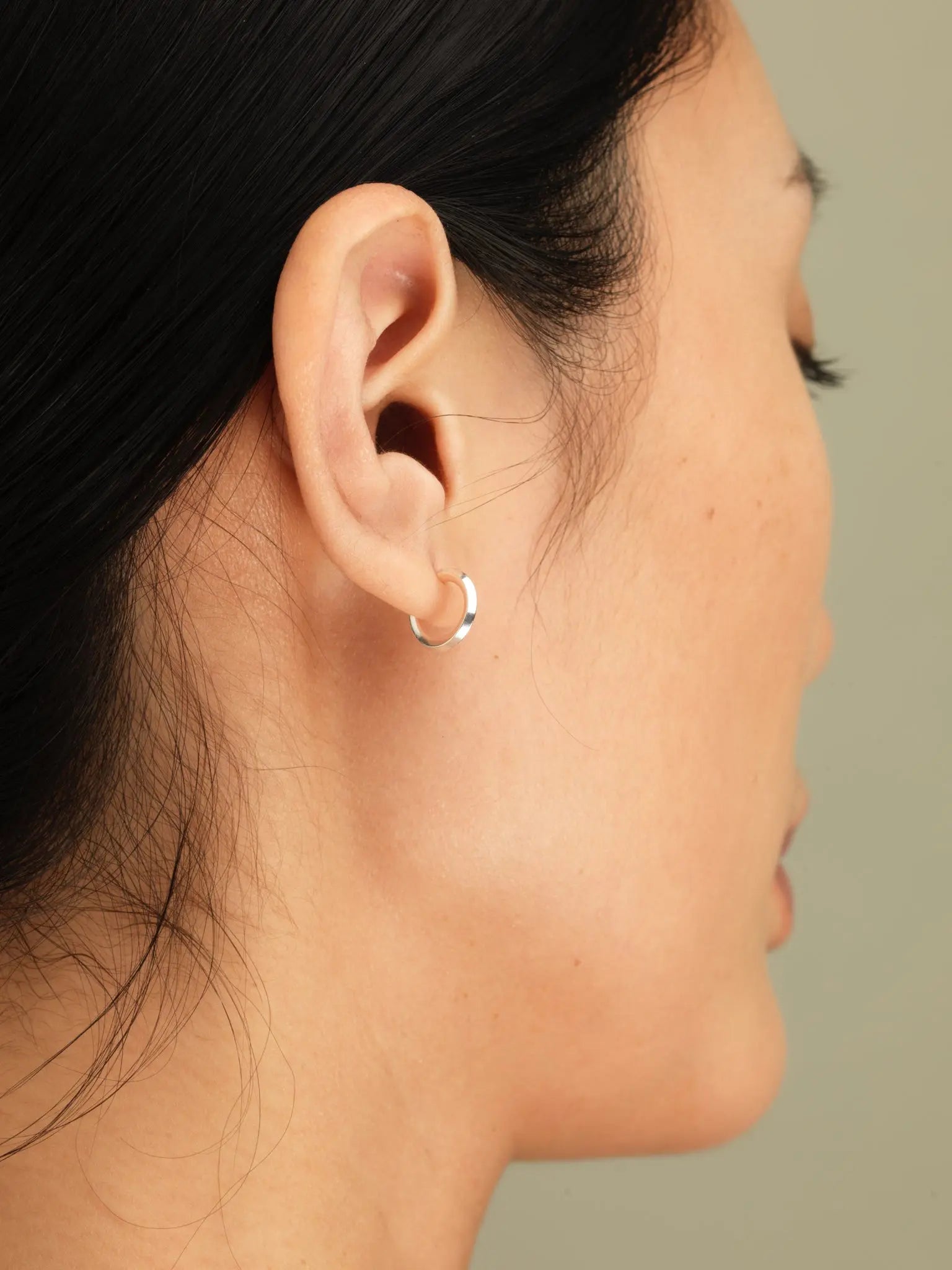 String small hoops in silver Sara Robertsson Jewellery