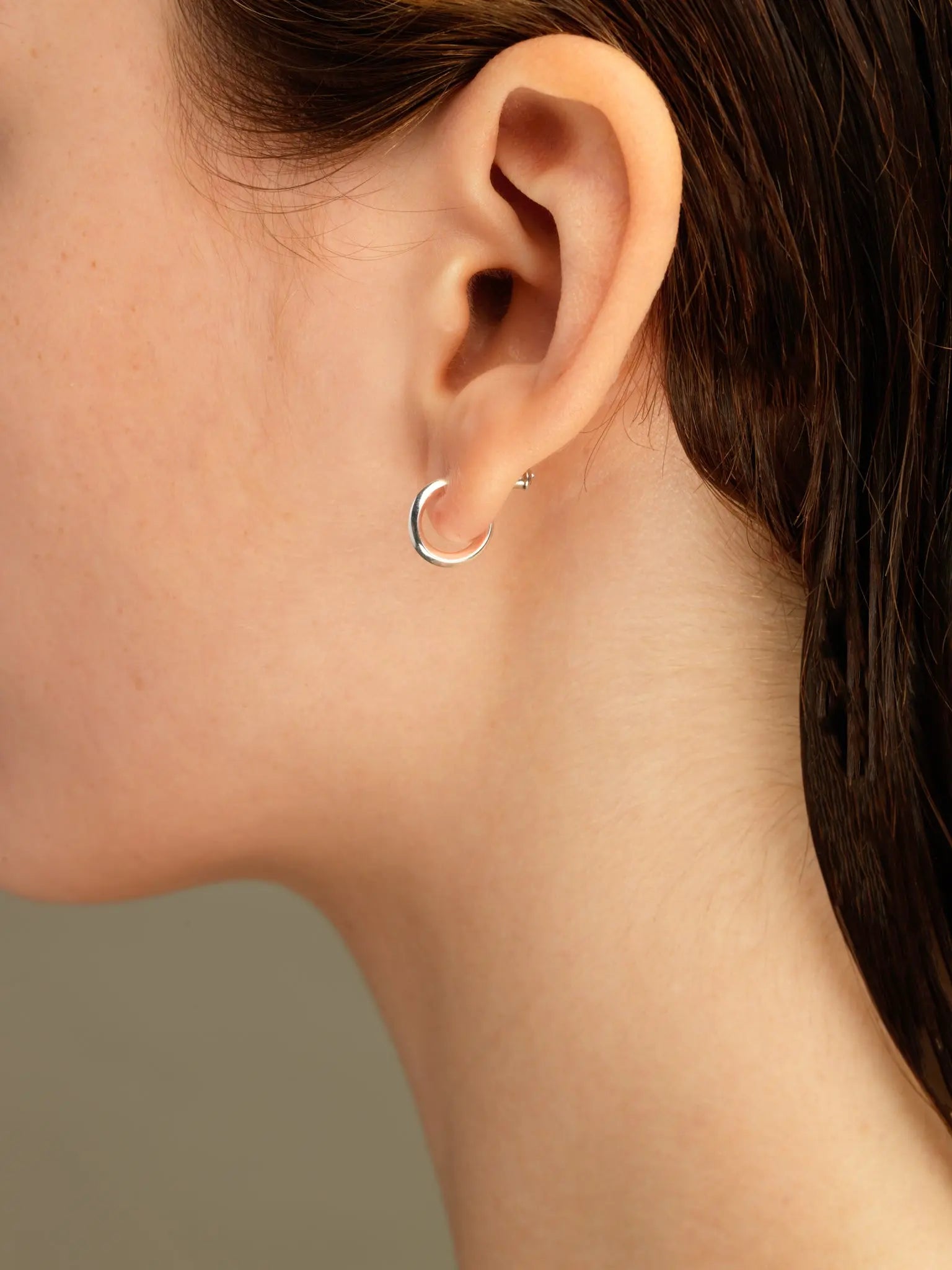 String small hoops in silver Sara Robertsson Jewellery