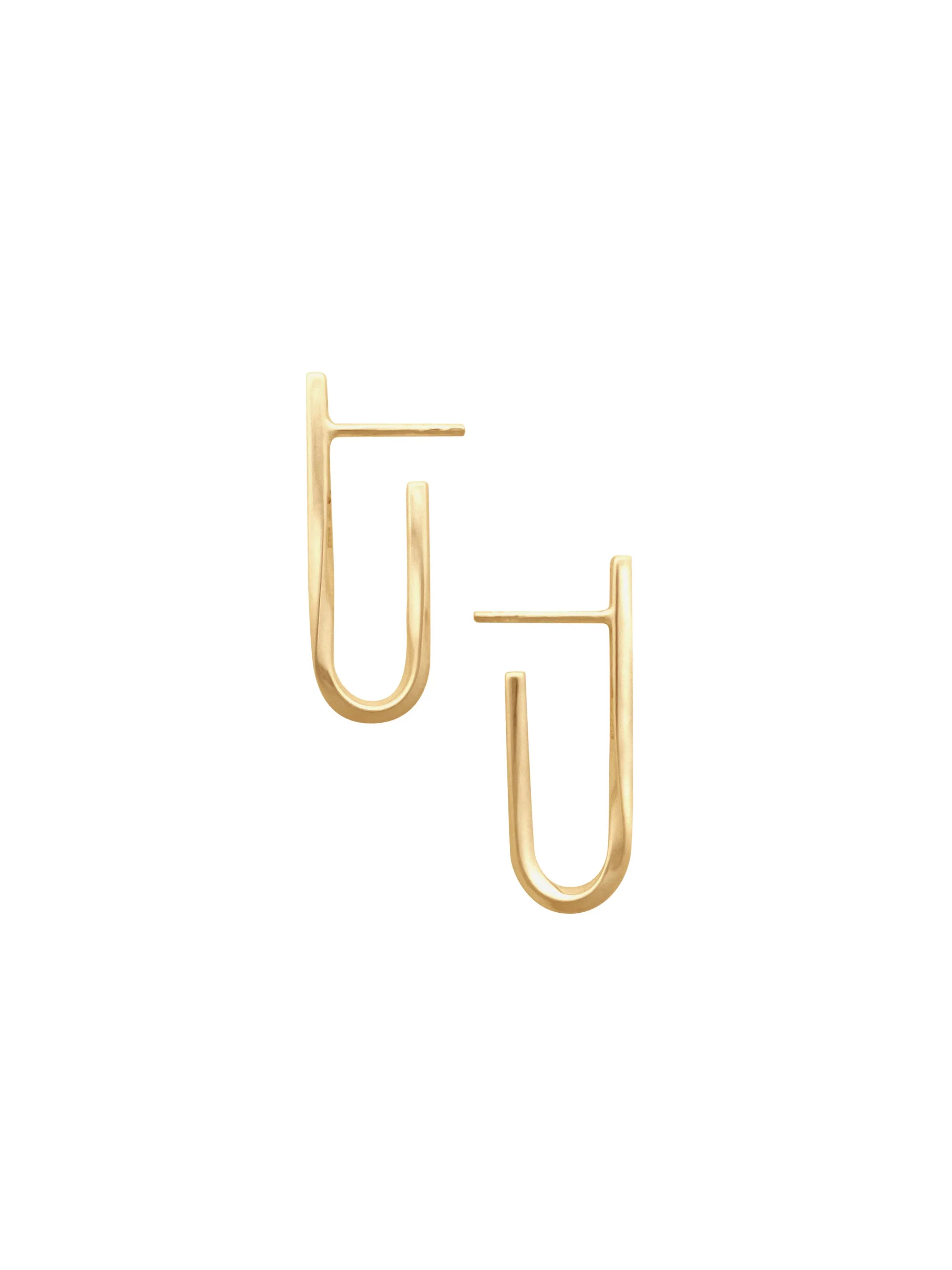 String Twisted Earrings In Gold Vermeil Sara Robertsson Jewellery