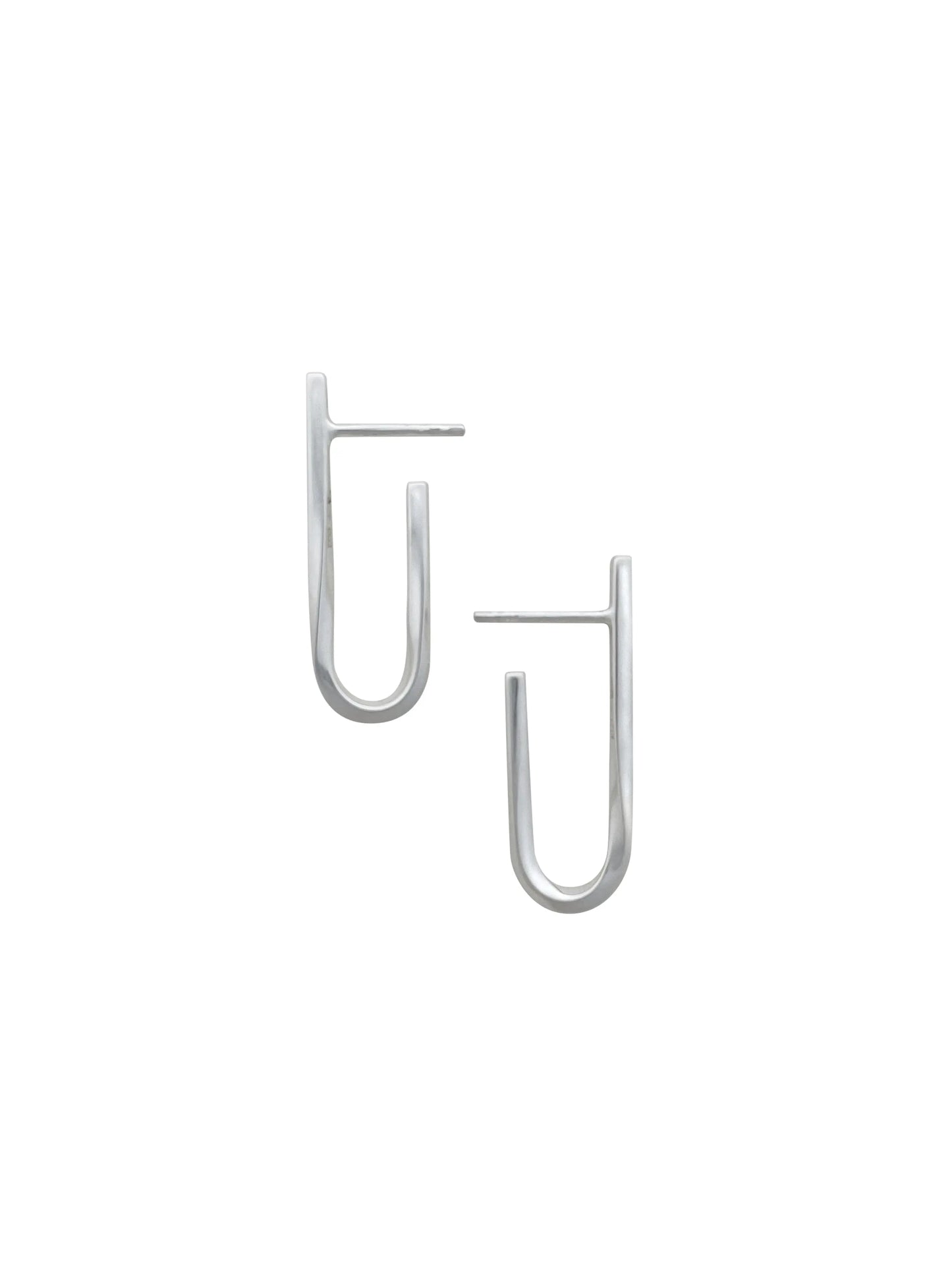 String Twisted Earrings In Silver Sara Robertsson Jewellery