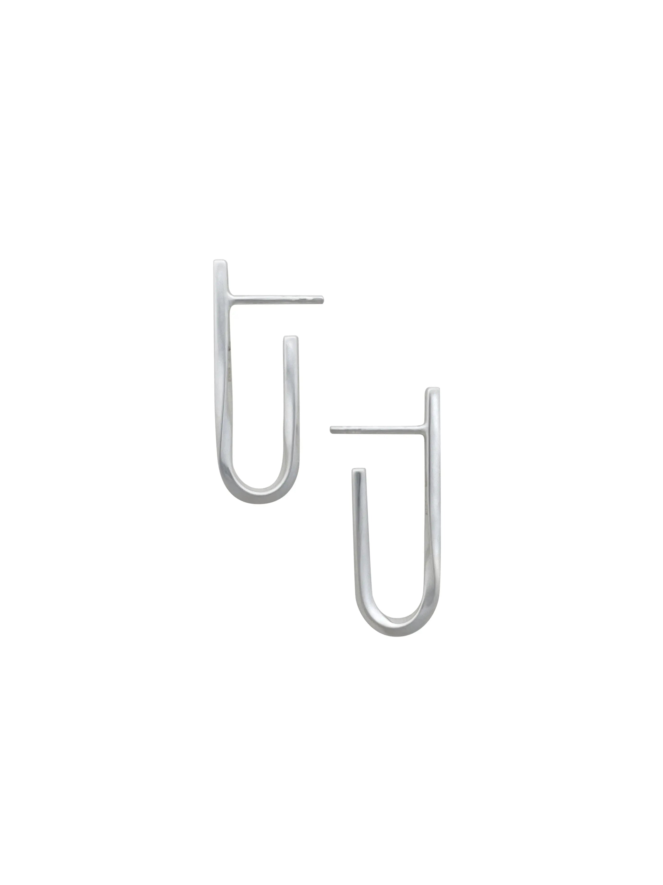 String Twisted Earrings In Silver Sara Robertsson Jewellery