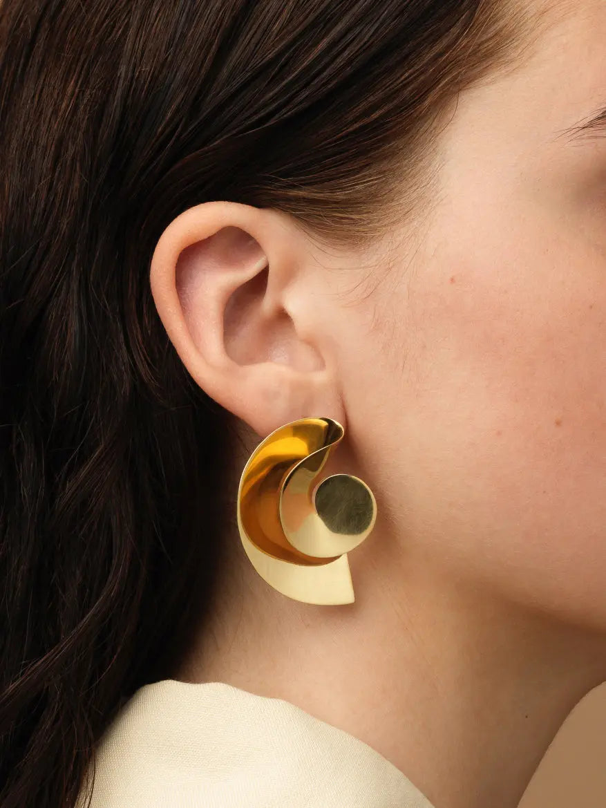 Sun II Earrings In Gold Vermeil Sara Robertsson Jewellery