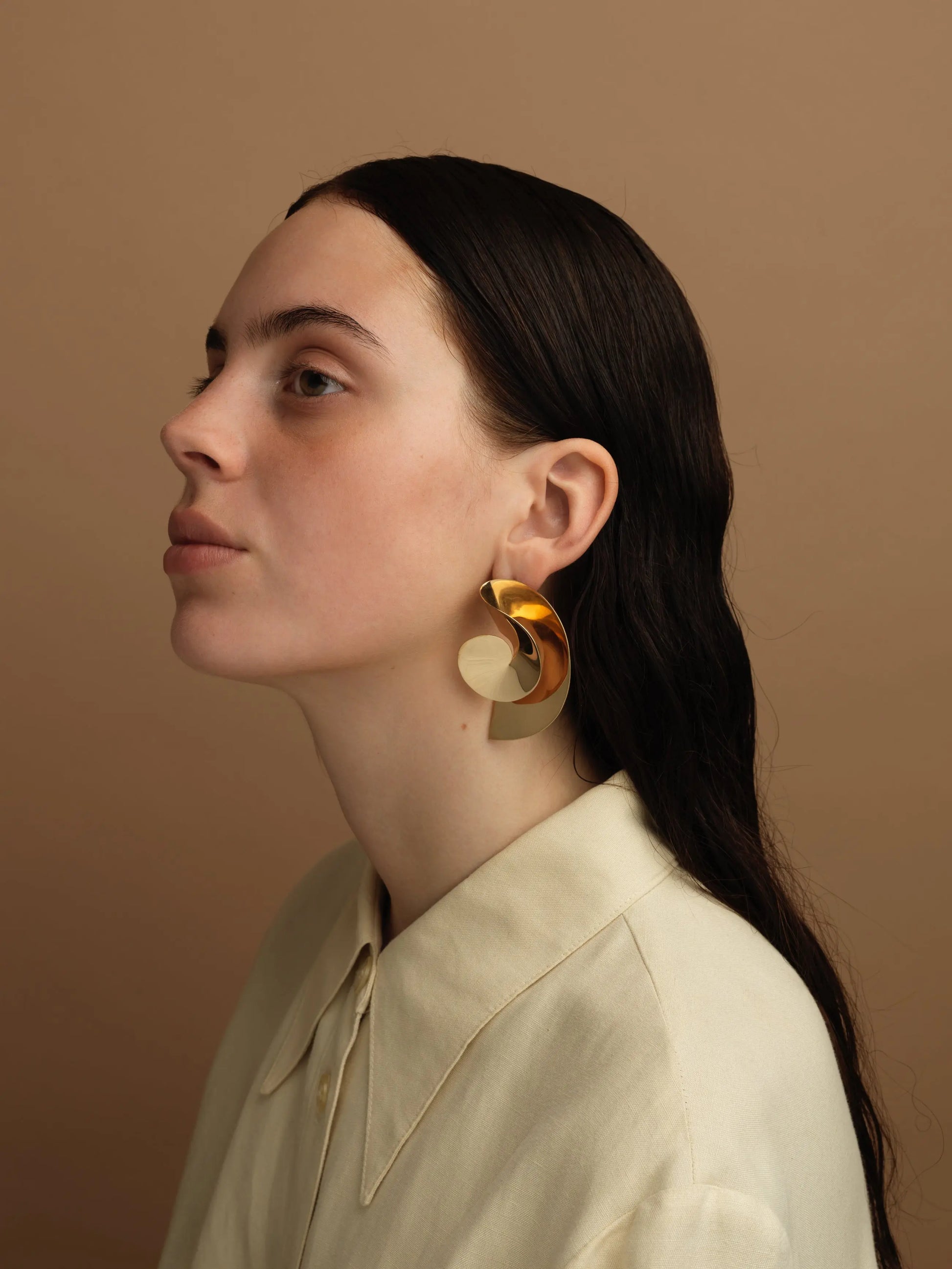Sun Single Earring In Gold Vermeil Sara Robertsson Jewellery