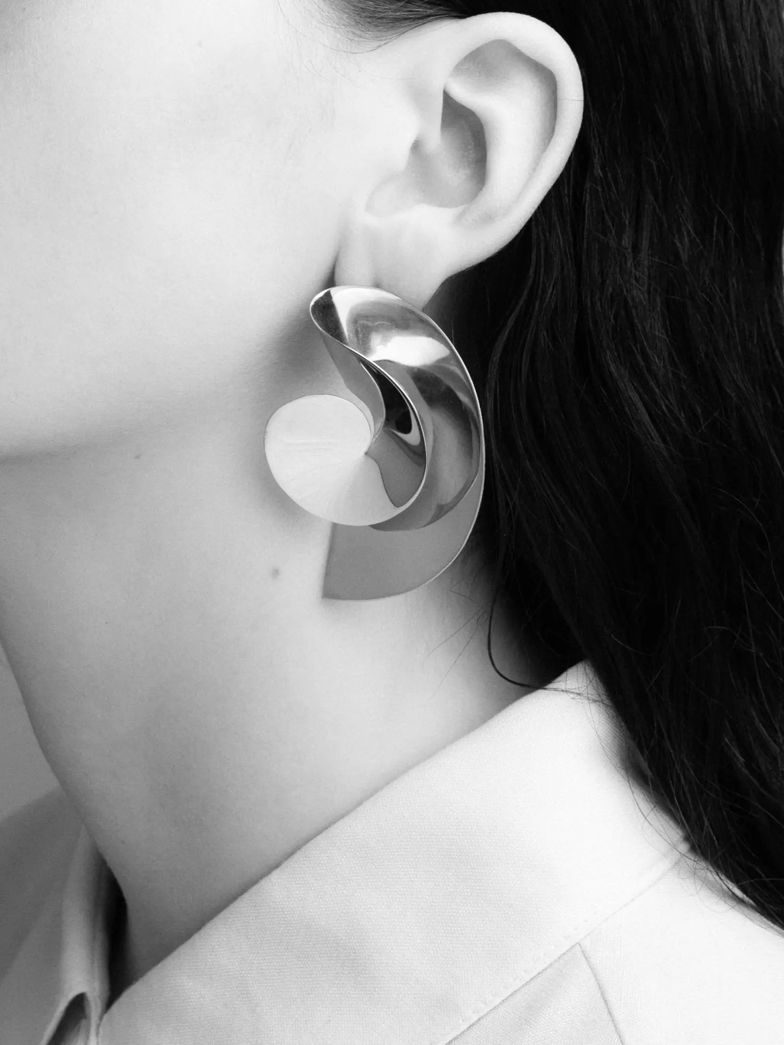 Sun Single Earring In Silver Sara Robertsson Jewellery