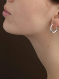 Closure II Hoops In Silver Sara Robertsson Jewellery