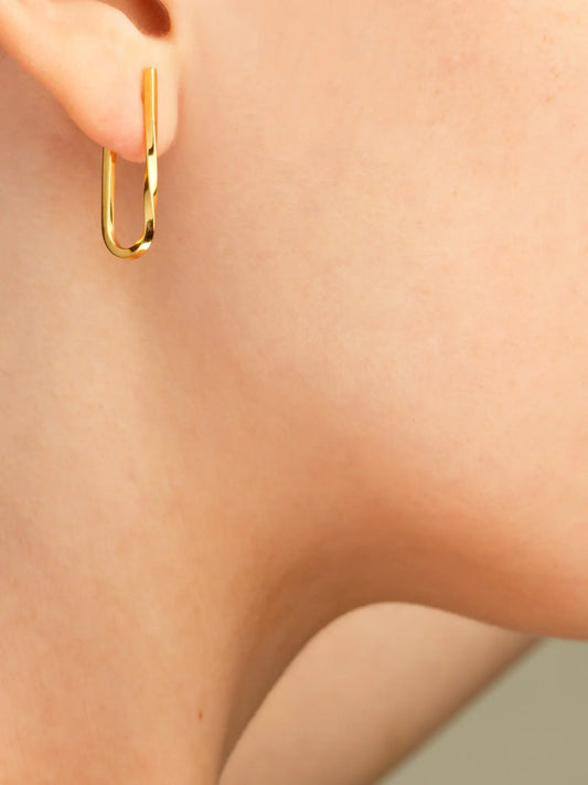 String Twisted Earrings In Gold Vermeil Sara Robertsson Jewellery